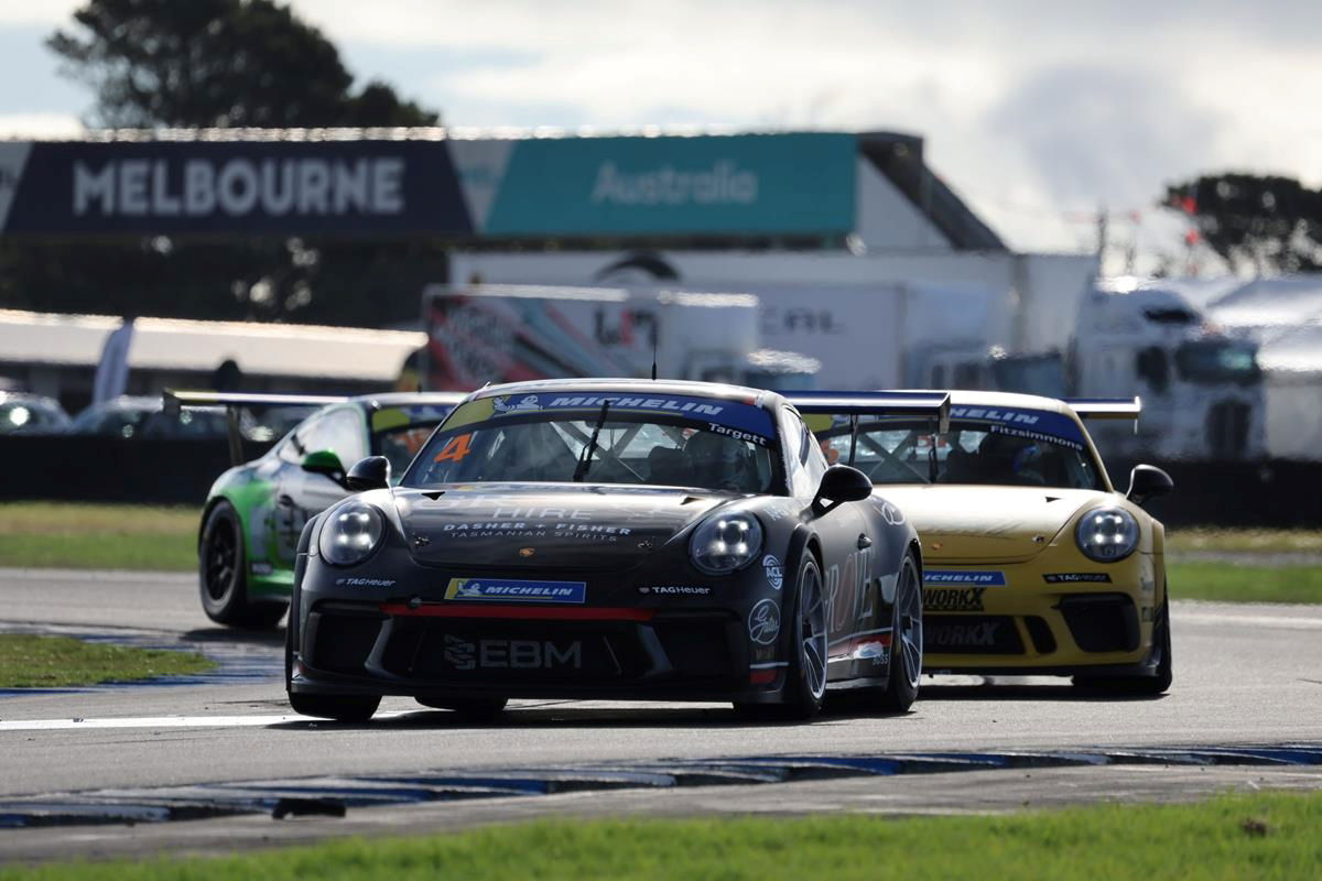 Targett holds off Fitzsimmons for first win in Porsche Sprint Challenge