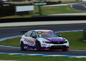 Honda Wall Racing's Tony D'Alberto had been the pacesetter in TCR Australia practice at Phillip Island. Image: TCR