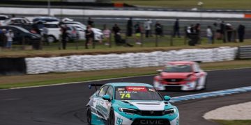 Brad Harris came away with two race wins and the TCR round victory for Honda Wall Racing. Image: TCR