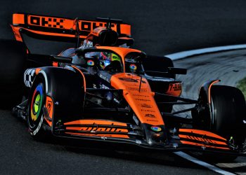 Oscar Piastri and Lando Norris combined to deliver McLaren its first front row lock out in over a decade. Image: Coates / XPB Images