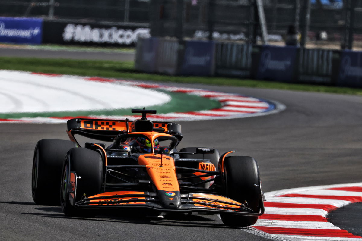 Oscar Piastri headed a McLaren one-two performance in the final hour of practice for the Formula 1 Mexico City Grand Prix. Image: Coates / XPB Images