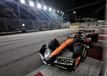 Oscar Piastri admitted his drive to third in the Singapore Grand Prix was a case of damage limitation. Image: Bearne / XPB Images