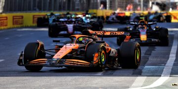 A sensational performance from Oscar Piastri has seen the McLaren driver win the race of the season at the Azerbaijan Grand Prix. Image: Charniaux / XPB Images