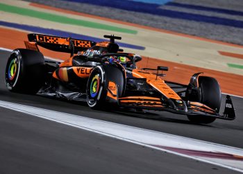 Oscar Piastri has been warned by the FIA stewards after he was deemed to have driven erratically after finishing third in the Qatar Grand Prix. Image: Moy / XPB Images