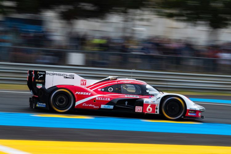 Porsche heads Toyota at the 18 hour mark of this year’s 24 Hours of Le Mans. Image: Porsche Motorsport X