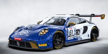 The Porsche 911 GT3 R 992 that Brendon Leitch will race in the Indianapolis 8 Hour.