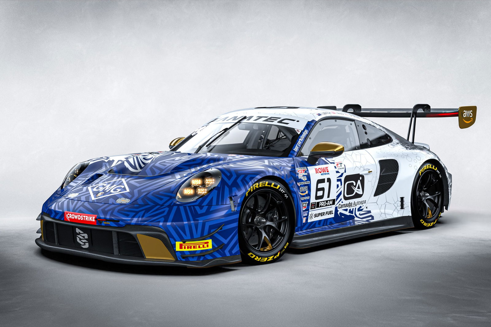 The Porsche 911 GT3 R 992 that Brendon Leitch will race in the Indianapolis 8 Hour.