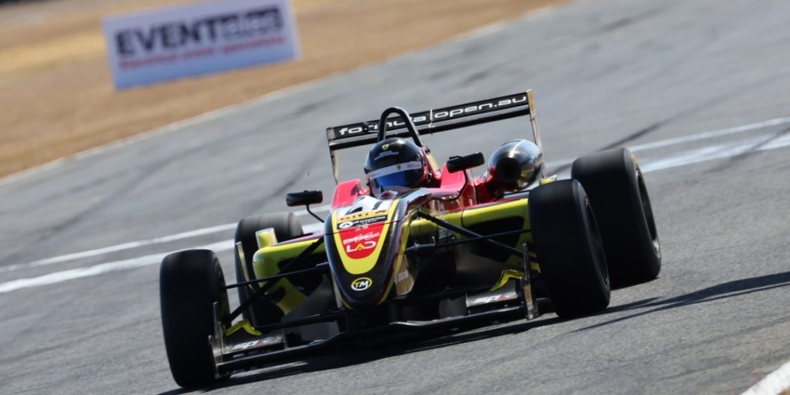 Ryan MacMillan won the Errol Gilmour Memorial Cup in Formula Open at Queensland Raceway. Image: MA / Speed Shots