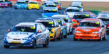 Two of the front runners were Davey/Morris (#116) and the Wood brothers (#680) while Roberts/Casha (#19) were the overall winners. Image: Time Attack Australia