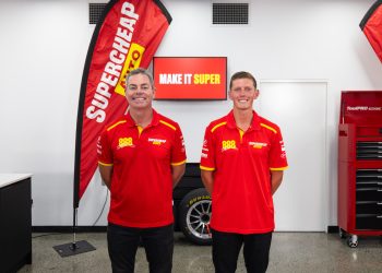 Craig Lowndes and Cooper Murray will race the Triple Eight/Supercheap Auto wildcard car this year. Image: Supplied