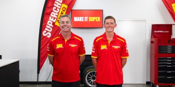 Craig Lowndes and Cooper Murray will race the Triple Eight/Supercheap Auto wildcard car this year. Image: Supplied