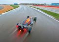 The world's fastest drone has followed Max Verstappen around a full lap of Silverstone with stunning results. Image: YouTube