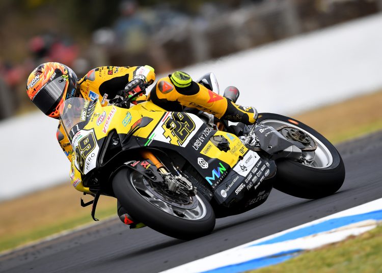 Andre Iannone at the Phillip Island round of the Superbike World Championship in 2024.