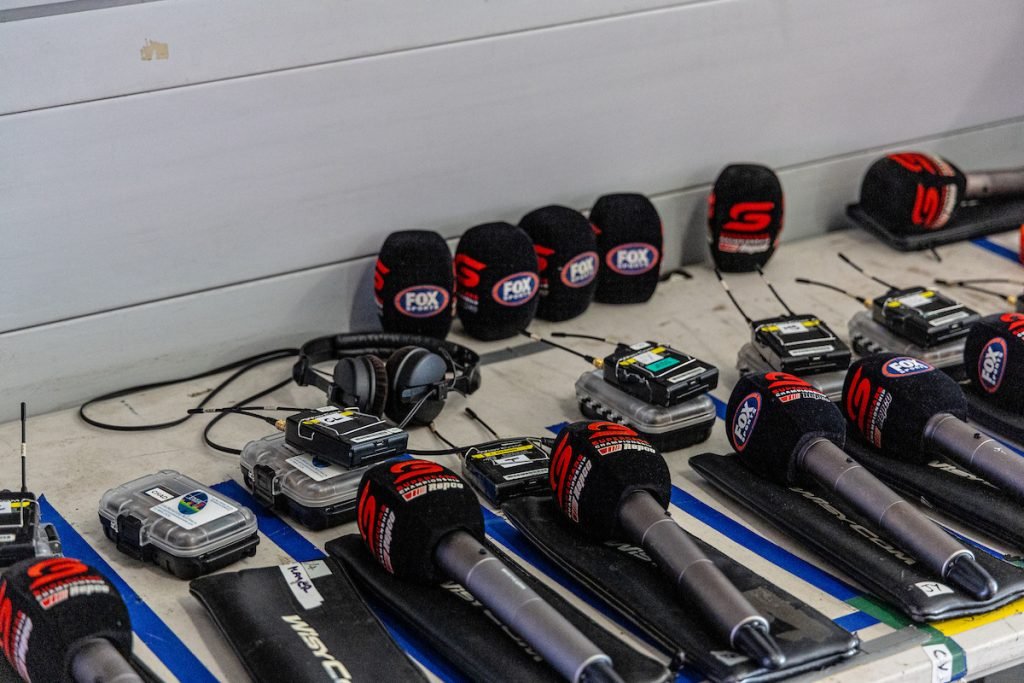 Supercars television microphones. Image: InSyde Media