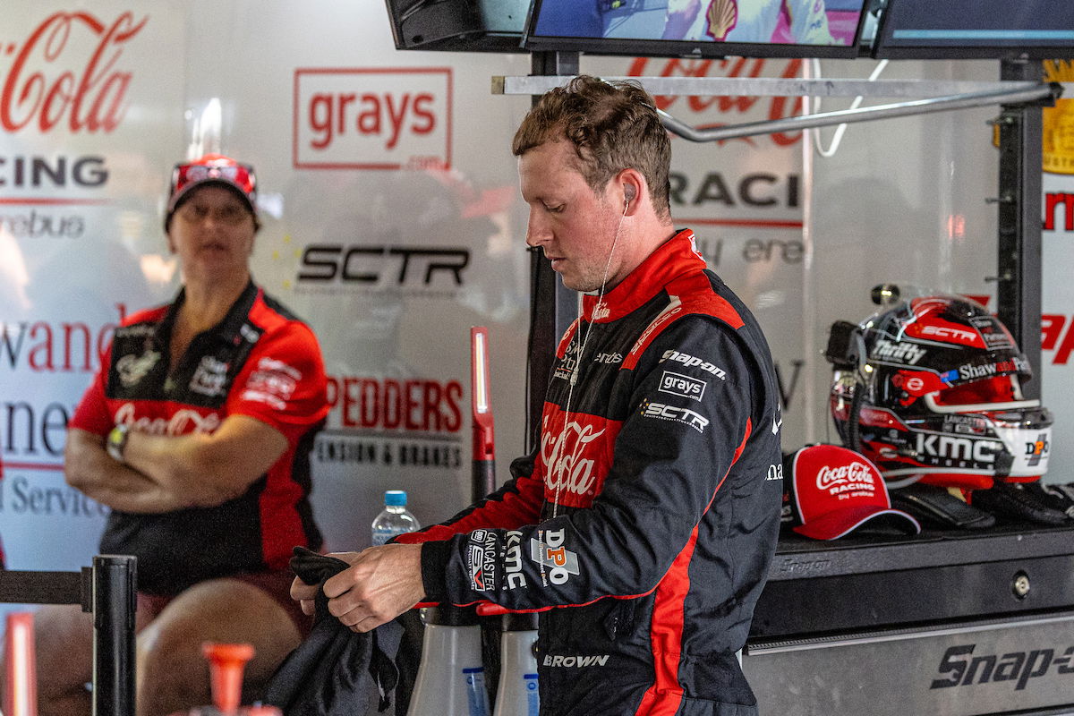 Brown reacts to championship-changing crash
