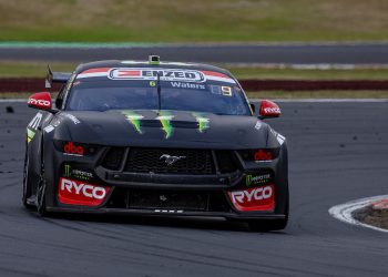 Cam Waters finished eighth and ninth in the two Taupo Supercars races. Image: InSyde Media