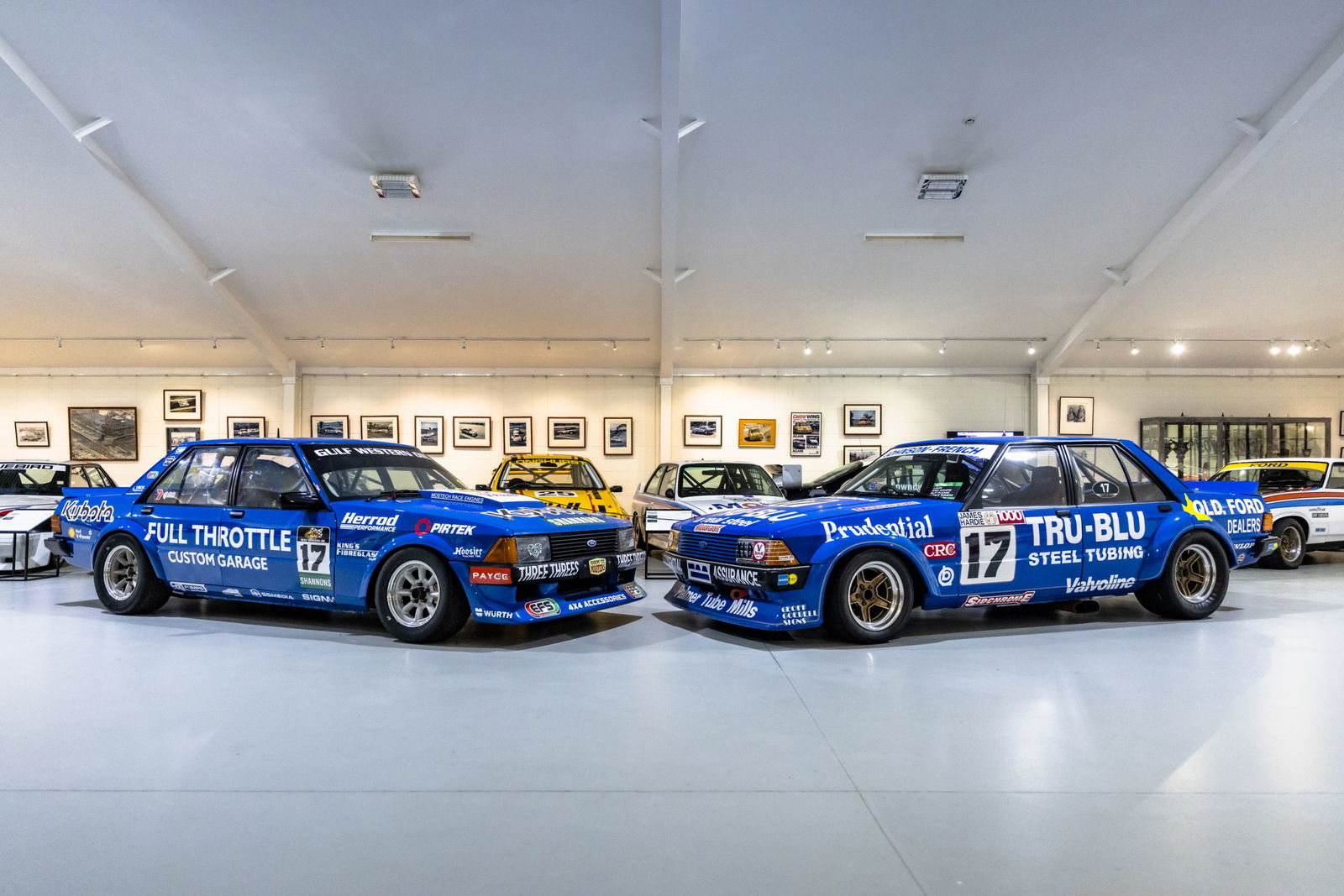 The Tru-Blu 2 tribute (left) and the original Tru-Blu Ford XD Falcon.