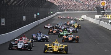 The start of the 2024 Indianapolis 500. Image: John Cote