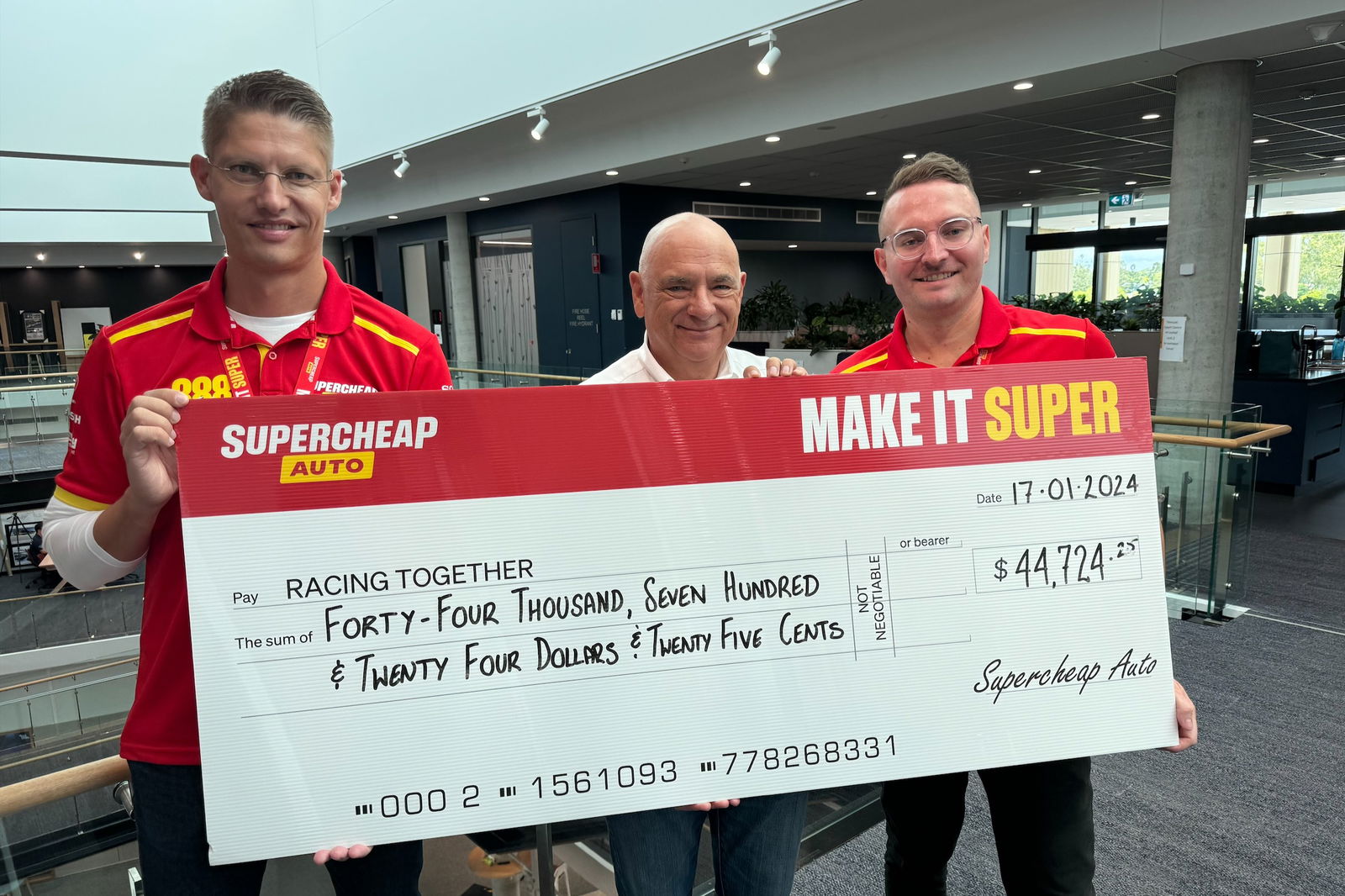 Big boost for Racing Together