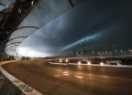 Rain falls at Iowa Speedway.