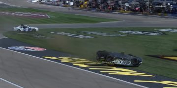 Tyler Reddick flips at Las Vegas Motor Speedway. Image: Fox Sports