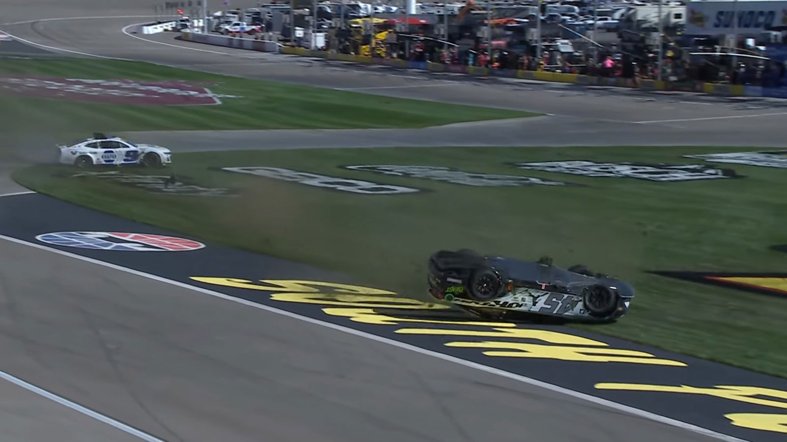VIDEO: NASCAR playoff contender flips in Las Vegas