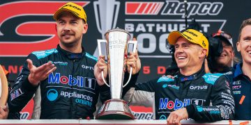 Holdsworth and Mostert celebrate their 2021 Bathurst win