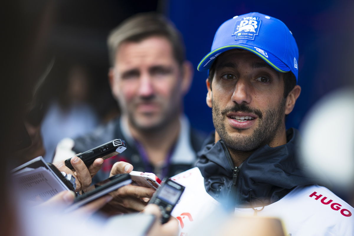 Daniel Ricciardo has played down suggestions he could replace Sergio Perez at Red Bull Racing. Image Rudy Carezzevoli/Getty Images/Red Bull Content Pool