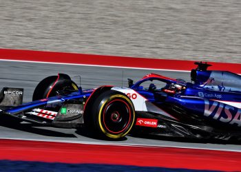 Daniel Ricciardo heads into Saturday at the Formula 1 Spanish Grand Prix chasing set-up gains on his upgraded RB. Image: Coates / XPB Images