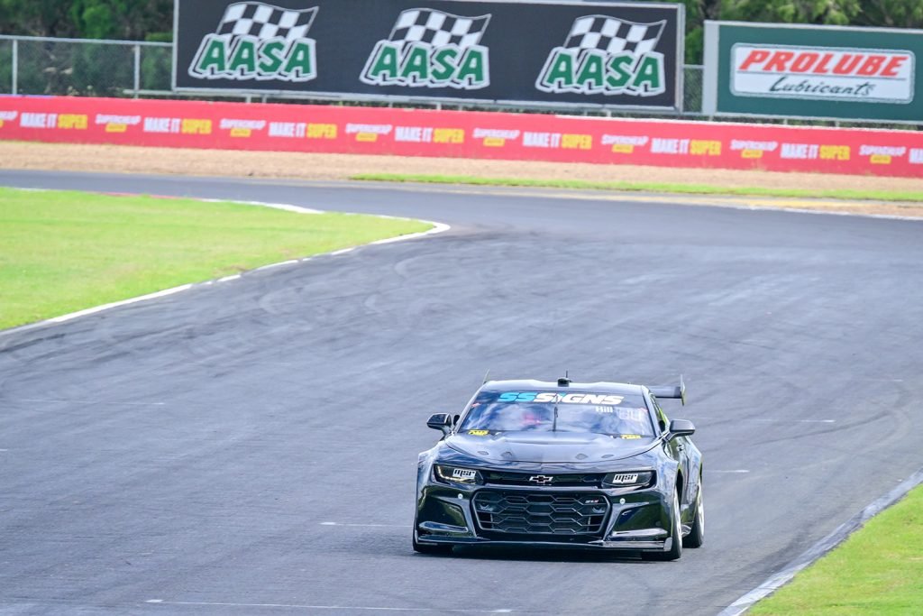 Nick Percat drove the #4 MSR Camaro in Cameron Hill's first rookie test day of 2024. Image: Richard Gresham