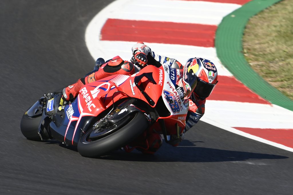 Jack Miller performs during MotoGP World Championship 2020 in Portimao, Portugal on November 20, 2020 // Gold & Goose / Red Bull Content Pool // SI202011200288 // Usage for editorial use only //