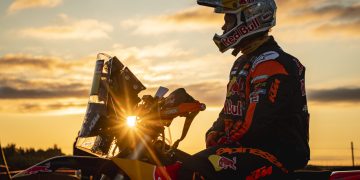 Toby Price (AUS) of Red Bull KTM Factory Racing is seen at the start line of stage 05 of Rally Dakar2023 around Hail, Saudi Arabia on January 05, 2023 // Marcelo Maragni / Red Bull Content Pool // SI202301050559 // Usage for editorial use only //