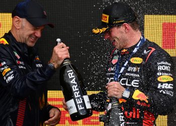 Max Verstappen has admitted that while he would have preferred Adrian Newey to remain with Red Bull Racing, he’s not disappointed by his exit. Image: Clive Mason/Getty Images/Red Bull Content Pool