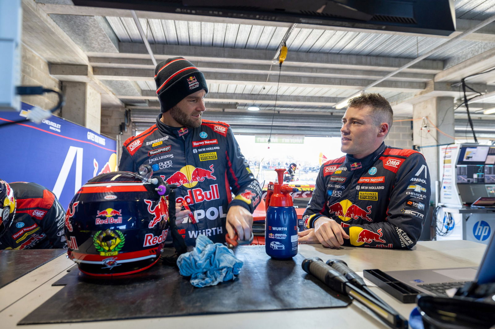 Shane van Gisbergen speaks with Richie Stanaway.