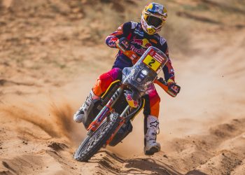 Toby Price (AUS) for Red Bull KTM Factory Racing races during the Prologue ALULA to ALULA, Saudi Arabia on January 05, 2024. // Flavien Duhamel / Red Bull Content Pool // SI202401050185 // Usage for editorial use only //