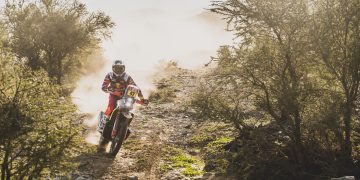 Kevin Benavides (ARG) for Red Bull KTM Factory Racing races during stage 3 of Rally Dakar 2024 from AL DUWADIMI to AL SALAMIYA, Saudi Arabia on January 08, 2024. // Flavien Duhamel / Red Bull Content Pool // SI202401080455 // Usage for editorial use only //