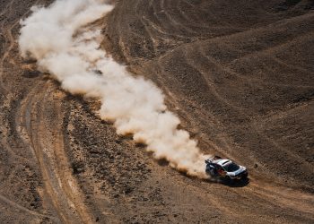 Nasser Al-Attiyah and Mathieu Baumel on their Prodrive Hunter T1+ of the Nasser Racing during the Stage 4 of the Dakar 2024 between Al Salamiya and Al-Hofuf, Saudi Arabia on January 9, 2024. // Eric Vargiolu / DPPI / Red Bull Content Pool // SI202401090382 // Usage for editorial use only //