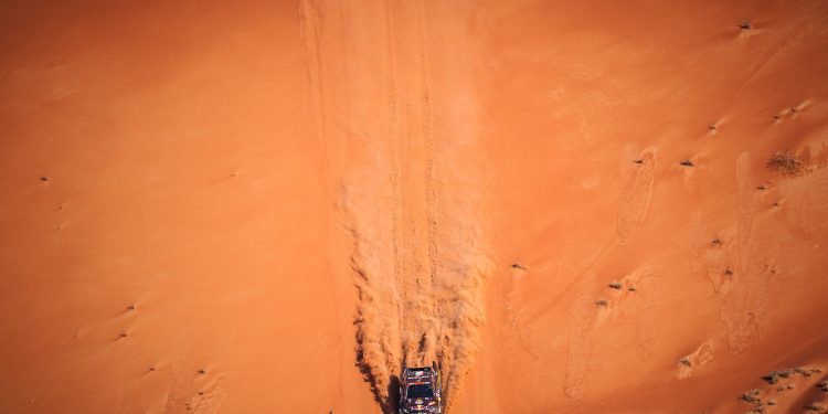 Guillaume de Mevius (BEL) and Xavier Panceri (FRA) of Overdrive Racing race during stage 06 of Rally Dakar 2024 in Shubaytah, Saudi Arabia on January 11, 2024.  // Marcelo Maragni / Red Bull Content Pool // SI202401110556 // Usage for editorial use only //