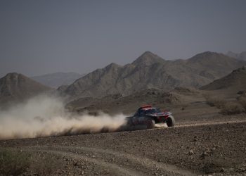 Carlos Sainz (ESP) and Lucas Cruz (ESP) of Team Audi Sport race during stage 10 of Rally Dakar 2024 from from Al Ula to Yambu, Saudi Arabia on January 18, 2024 // Marcelo Maragni / Red Bull Content Pool // SI202401180065 // Usage for editorial use only //