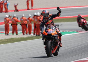 Jack Miller, Tissot Sprint Race, Catalunya MotoGP, Spain on May 25, 2024 // Gold & Goose / Red Bull Content Pool // SI202405250350 // Usage for editorial use only //