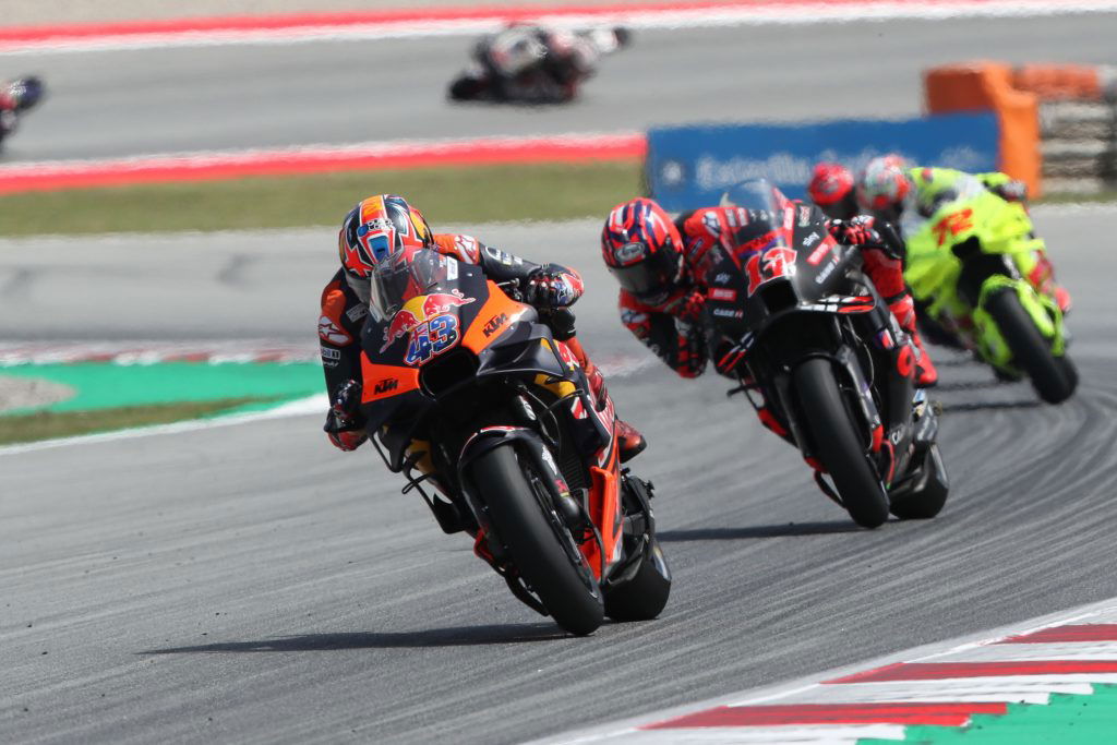 Jack Miller, Tissot Sprint Race, Catalunya MotoGP, Spain on May 25, 2024 // Gold & Goose / Red Bull Content Pool // SI202405250355 // Usage for editorial use only //