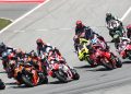 MotoGP bikes at Circuit de Barcelona-Catalunya