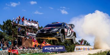 Sébastien Ogier and during the World Rally Championship Sardinia. Image: Red Bull Content Pool