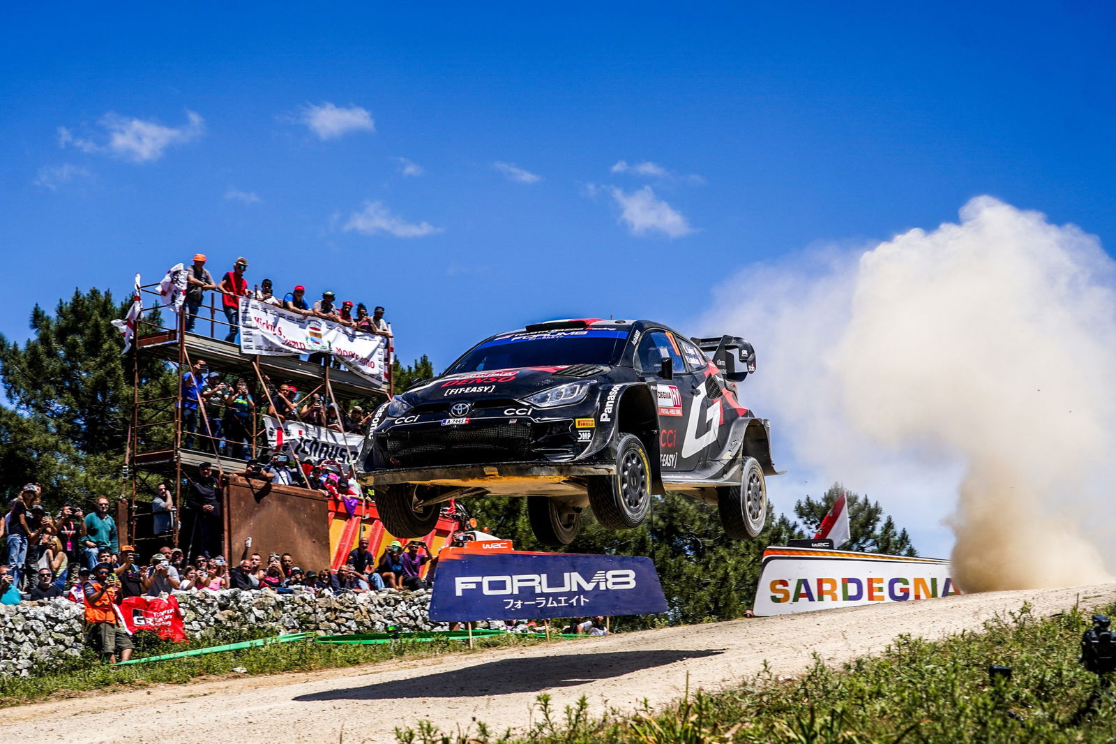 Sébastien Ogier and during the World Rally Championship Sardinia. Image: Red Bull Content Pool 