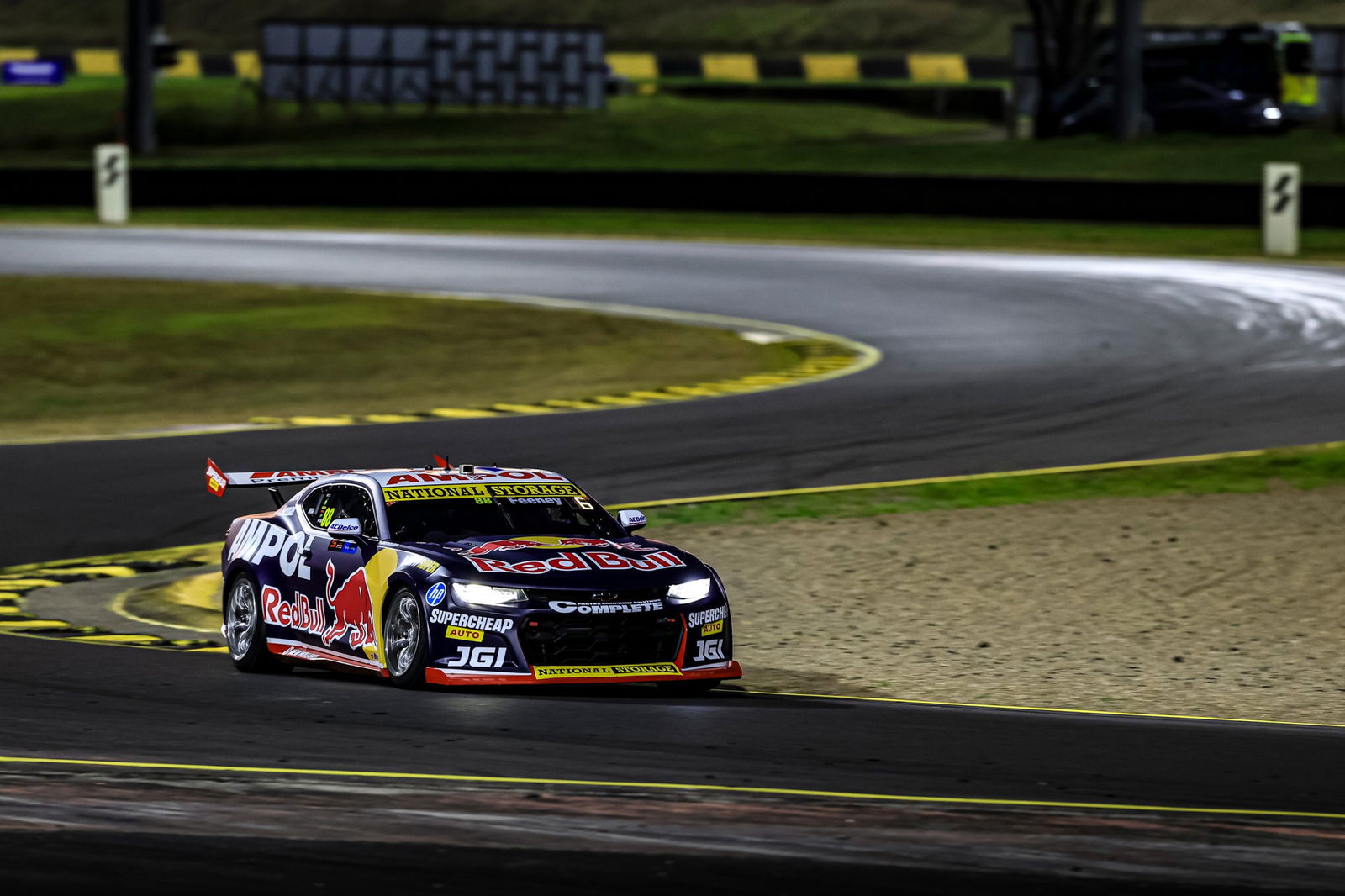 Broc Feeney in the #88 Chevrolet Camaro at the Sydney SuperNight. Image: Mark Horsburgh