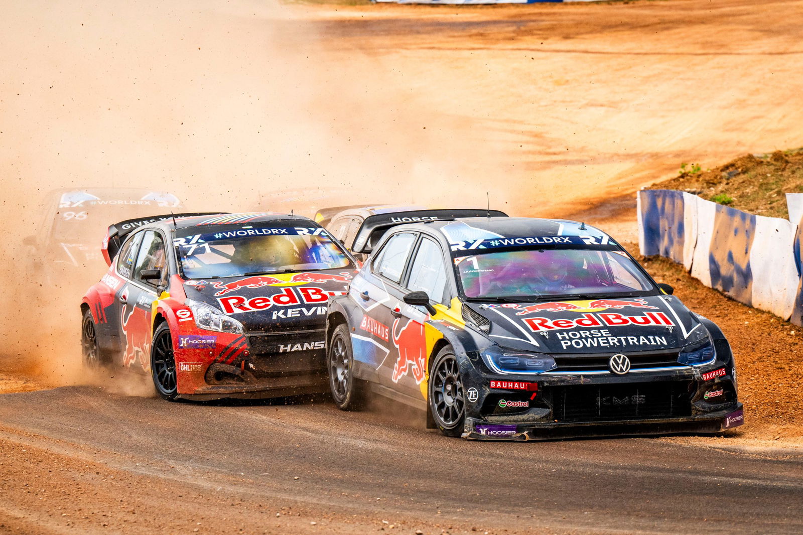 Johan Kristoffersson comeptes during the FIA World Rallycross Championship in Hungary. Image: Red Bull Content Pool