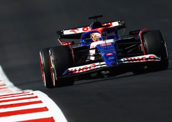 Liam Lawson of New Zealand driving the #40 RB VCARB 01 during the United States Grand Prix at Circuit of The Americas.