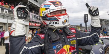 Will Brown celebrates winning the 2024 Adelaide 500. Image: Mark Horsburgh/Red Bull Content Pool