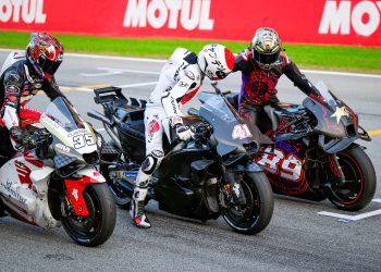 Jorge Martin is seen during Barcelona MotoGP Test in Barcelona, Spain.