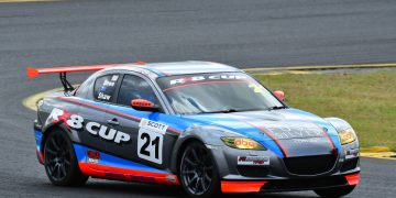 In his guest drive in the RX8 Cup Series, John Bowe followed up a second place with a win. Image: Riccardo Benvenuti